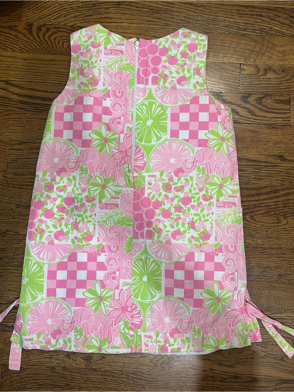 Lilly Pulitzer Pink & Green Tropical Patchwork Shift Tank